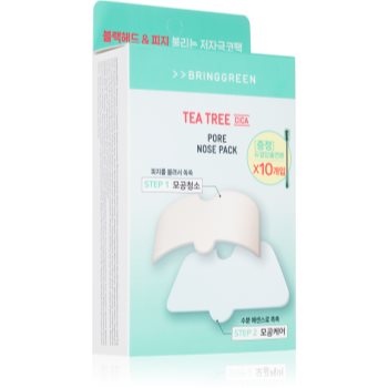 BRINGGREEN Tea Tree Cica Pore Nose Strip plasturi pentru piele problematică pentru nas - imagine 2